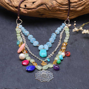 Bohemia - Multi Gemstone Triple-Layered Necklace alt image | Breathe Autumn Rain Jewelry