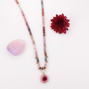 Cherry Blossom - Watermelon Tourmaline Necklace alt image | Breathe Autumn rain Jewelry