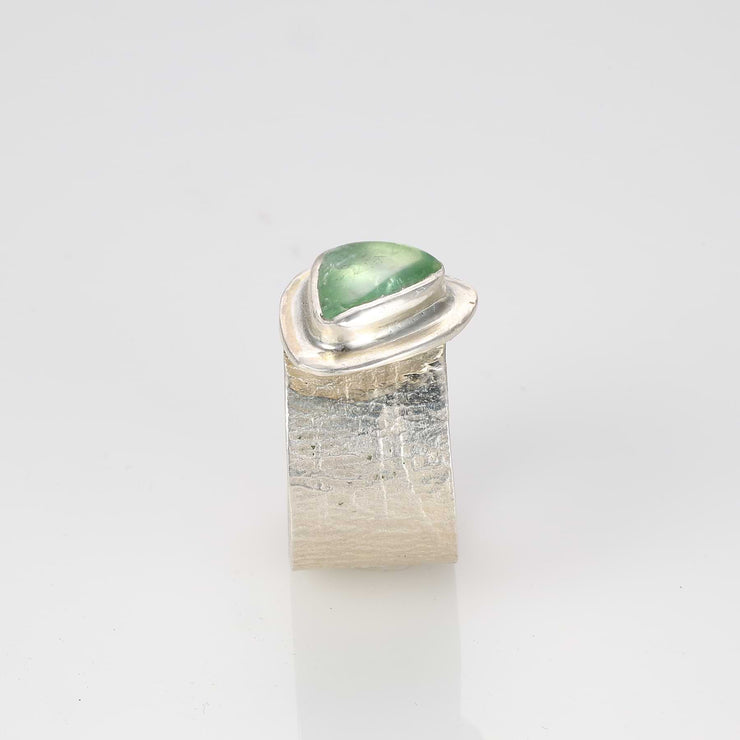 Fern - Green Tourmaline Silver Ring alt image | Breathe Autumn Rain Jewelry