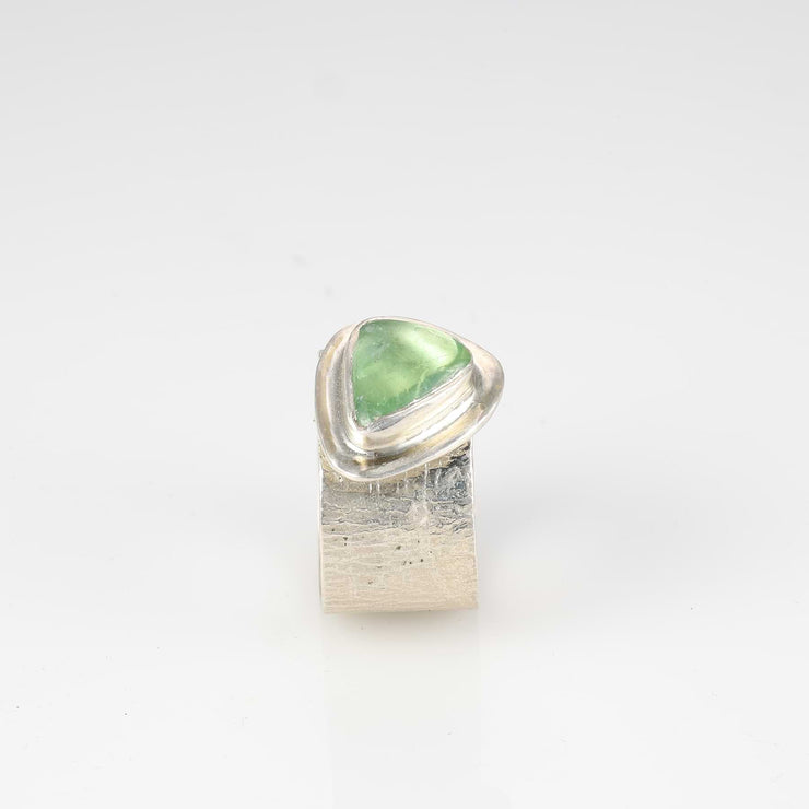 Fern - Green Tourmaline Silver Ring main image | Breathe Autumn Rain Jewelry