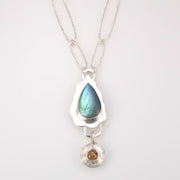 Fog and Haze - Labradorite Pendant Silver Necklace alt image | Breathe Autumn Rain Jewelry