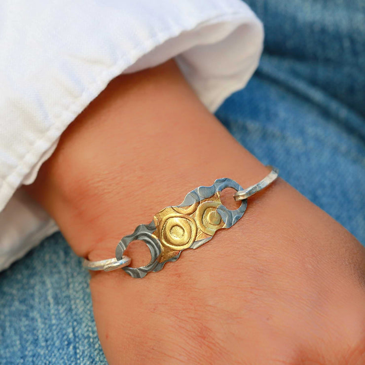 Phoenix Rising - Silver Keum Boo Bracelet lifestyle alt image | Breathe Autumn Rain Jewelry