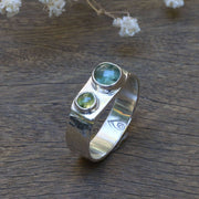 Phytoplankton - Green Tourmaline Silver Ring