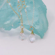 Diamonds In The Sky - Herkimer Diamond Necklace alt image | Breathe Autumn Rain Artisan Jewelry